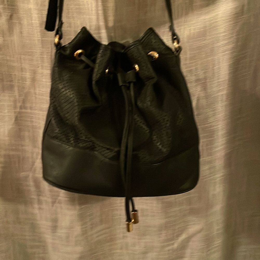 Leather perforated bag